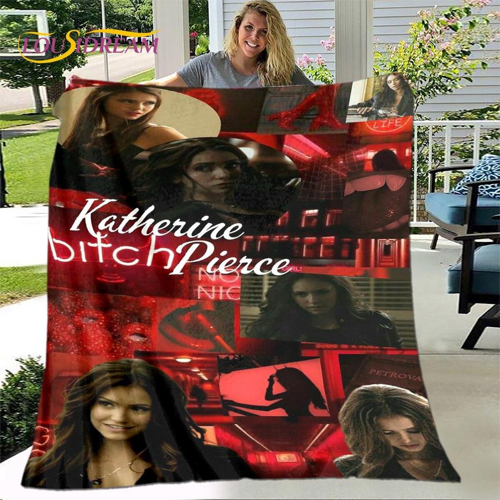 Upíří deníky Tištěná deka, Flanelová deka Přehoz, Měkká Teplá deka do Obývacího pokoje Ložnice Postele Pohovka Cestování