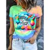 Women's Top Fashion Printed Short Sleeve Loose Crew Neck T-Shirts Women’s