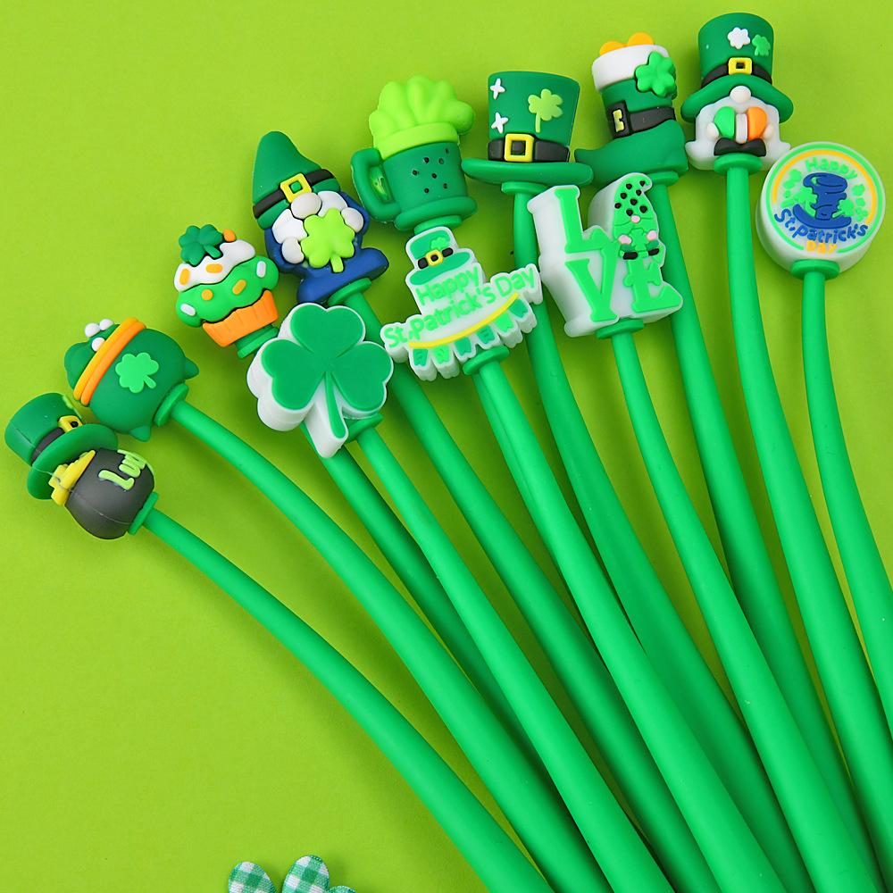 48Pcs St Patrick's Day Comfortable Grip Stationery School Office Supplies Prize Gift Writing Tools Holiday Gift Novelty Stationery Teacher Party Fa