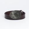 Fashion Personality Western Denim Belt Gold Plated Retro Cow Head Belt Men's Cow Leather Belt
