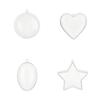 Set Of 6 Transparent Plastic Fillable Baubles Christmas Tree Hanging Ornaments Festival Home and Event Decoration