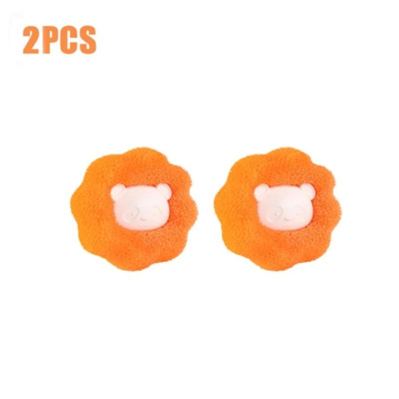 

8 шт., волшебный набор шариков для стирки, многоразовая одежда, шарик для чистки волос, фильтр для стиральной машины, шарик для удаления волос с домашних животных для кошек и собак ORANGE-2PCS