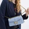 Coach Tabby 26 Quilted Chain Strap Napa Leather Shoulder Bag Medium Women shoulder bag Bellflower-Blue CP150-B4PUB