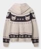 Dimitri Black 2Way Essential Heavyweight Nordic Cardigan_Hood Beige