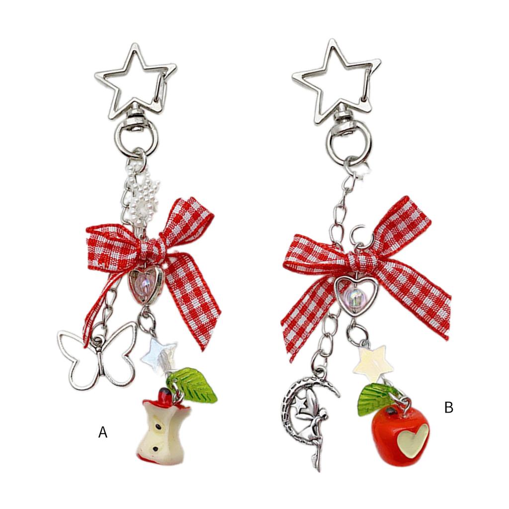 Cute Phone Charm Stylish Keyrings Pendant Beautiful Bowknot Keychain Bag Hanger for Collectors and Keychain Enthusiasts