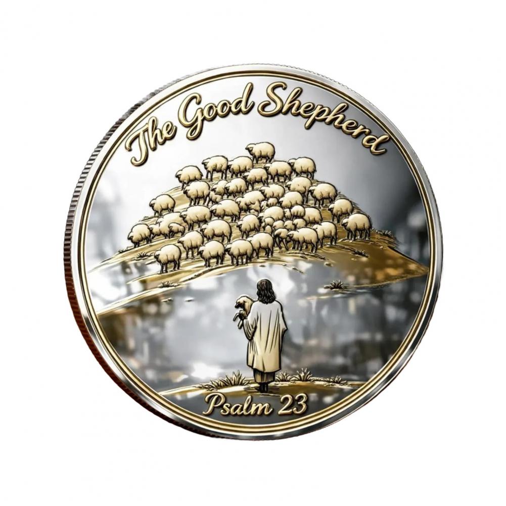 Commemorative Coin United States Challenge Coin Double-sided Commemorative Token Christian Faith Archangel Michael Memorial Coin