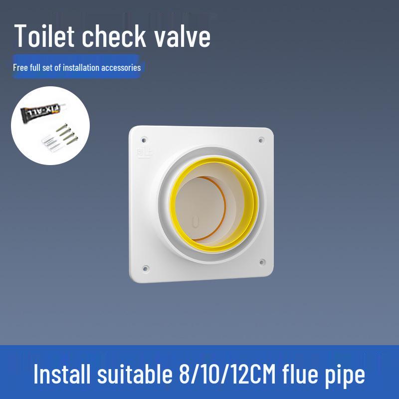 Premium ABS Kitchen Check Valve: Anti-Odor Range Hood Backflow Preventer and Ventilation Exhaust Outlet.
