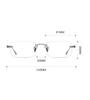 Fashion Rimless Photochromic Myopia Glasses Anti Blue Light Short Sight Eyewear Women Men Near Sight Sunglasses Diopter