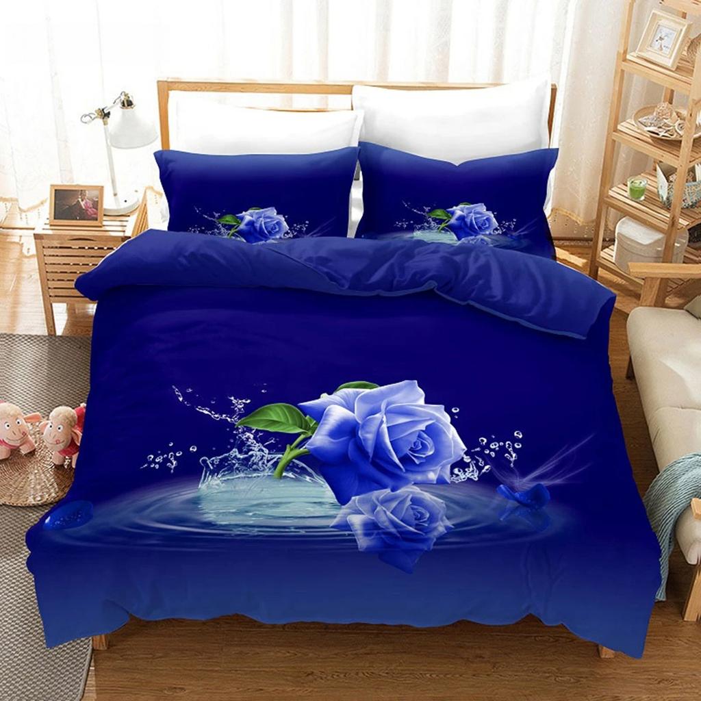 Flower Duvet Cover Bedding Set Quilt Case Linens King Queen Full Size 3D Print Pillowcase Single Twin Bed 240x220 260x240