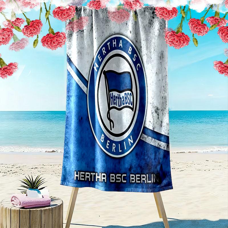 Hertha Spirit Print Beach Towel, Large Soft Quick Dry Towel for Beach Camping Swimming