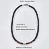 Men's Beaded Necklace with Stainless Steel and Tiger's Eye Stone Beads.