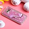 Case for Samsung S6 for Girl Glitter Sparkle Floating Shiny Quicksand Clear Soft TPU Silicone Shockproof Protective Bumper Thin Cover for Samsung