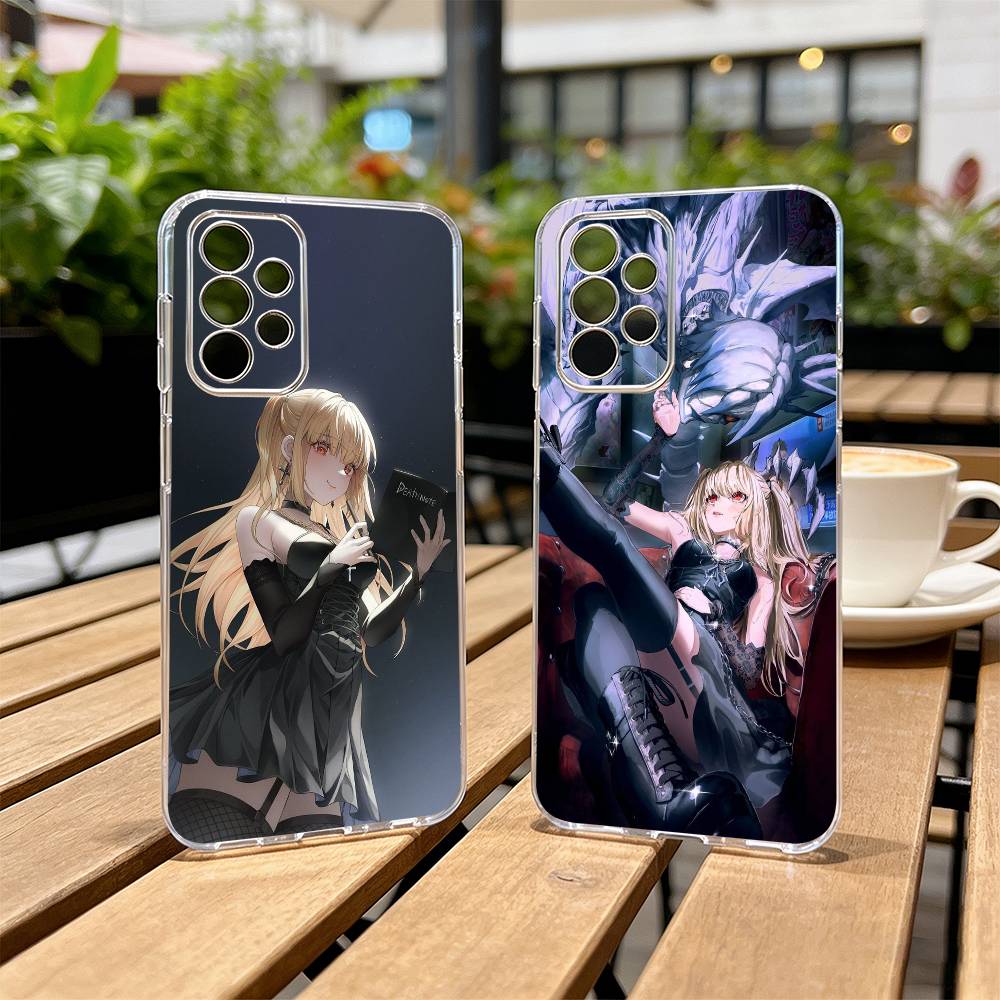 D-Death N-Note Misa Phone Case Transparent Silicone Soft For Samsung S25,S24,S21,S22,S23,S30,Ultra,S20,Plus,Fe