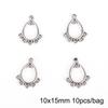 10 stk flere hull sølv sinklegering anheng for smykkekomponenter gjør DIY øredobber halsbånd armbånd