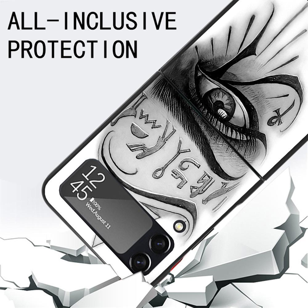 Sacred Eye of Horus Egypt Fresco Case For Samsung Galaxy Z Flip 7 6 5 4 3 z Flip7 Flip6 Flip5 Flip4 5G Phone Cover Flip3 Folding