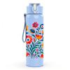 1PC Colorful Folk Floral Bouquet Print 750ml Color Plastic Sports Water Bottle Leakproof Flip Straw Lid Suitable for Sports Office Home Use