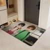 movie T-Tamako Love Story Floor Mat Flannel Door Mat Non-Slip Absorbent Washable Indoor Home Rug