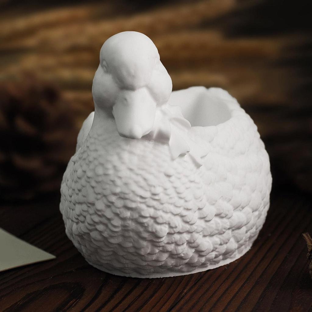 Silicone Crafting Mold Elegant Duck Shape Candle Holders Moulds Candle Organizers Moulds Suitable for Hand-Making