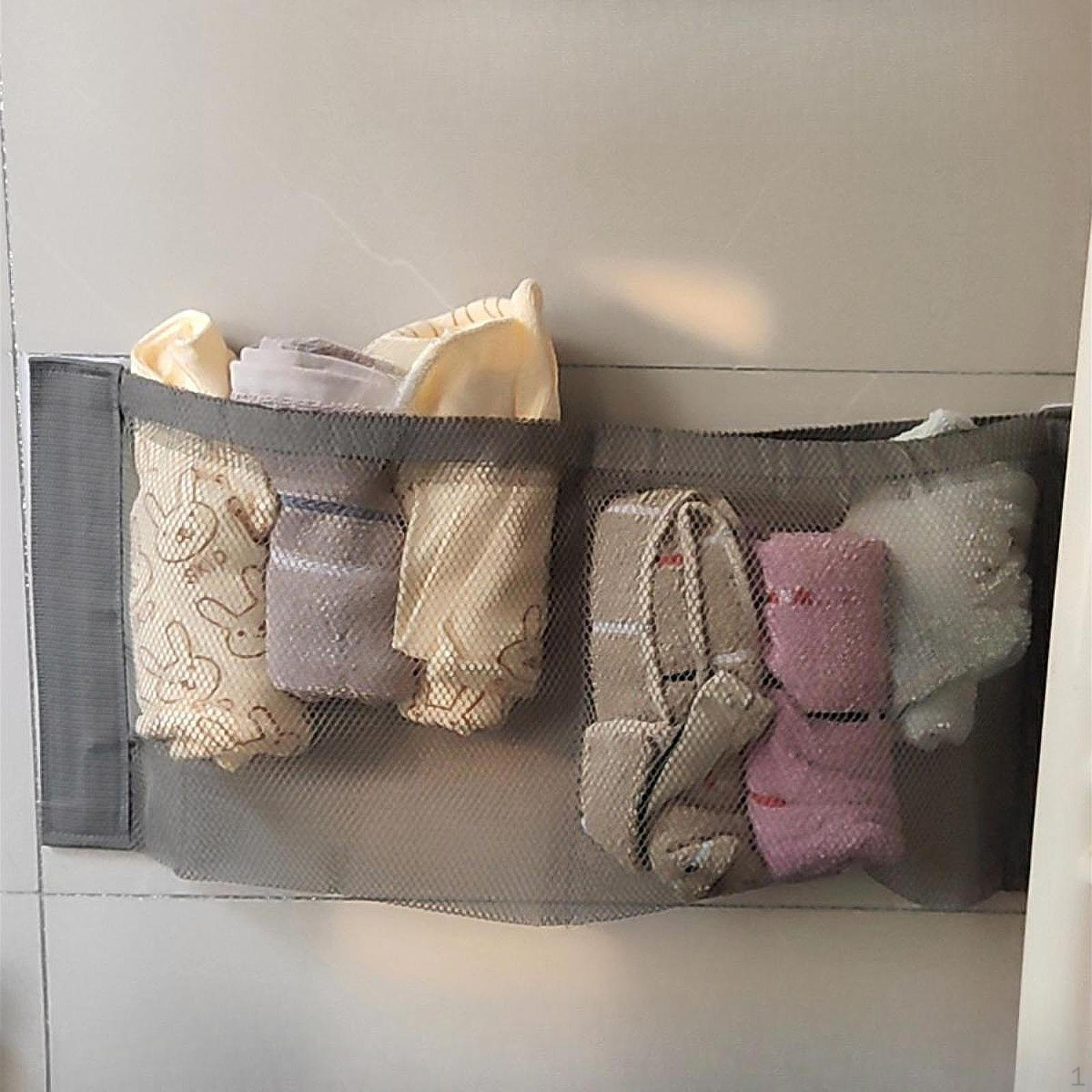 Сетчатый мешок с липкой основой морской сетчатый органайзер настенный универсальный для кухни автомобиля для мусора M 898₽