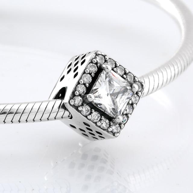 

Круглая форма 925 пробы стерлингового серебра Семья там, где растет любовь DIY тонкие бусины подходят оригинальный браслет с подвесками изготовление ювелирных изделий