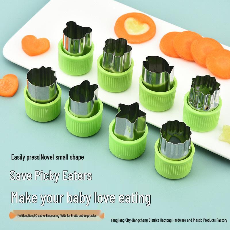 Stainless Steel Baby Food Cutter & Cookie Stamp - Farfalle, Vegetable, Fruit, Sausage, Wonton Mold