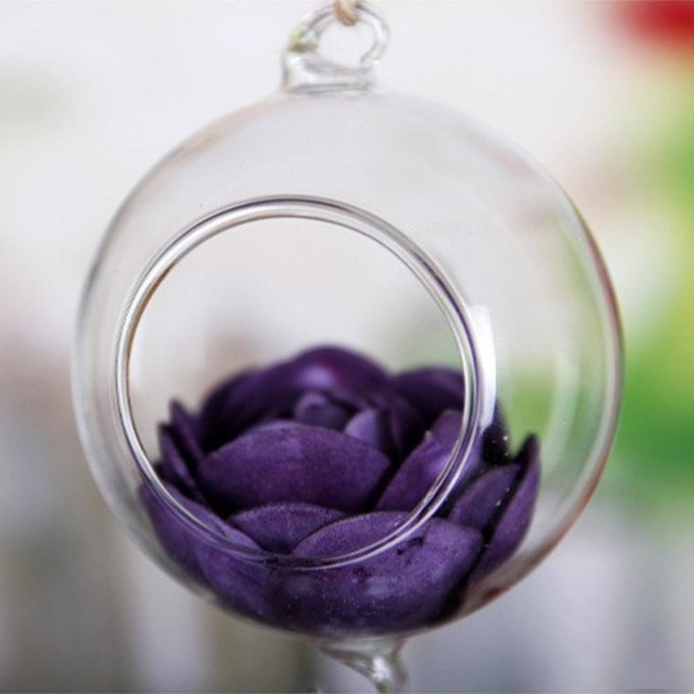 

Transparent Hanging-type Glass Ball-shape Vase for Water Planting Home Wedding Decoration Gift Transparent #1