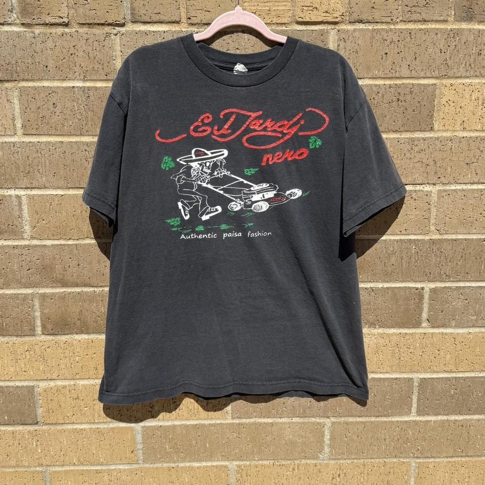 

Ed Hardy Тату Черная футболка Унисекс Классический стиль футболки S-5XL Унисекс Футболка XXXXL