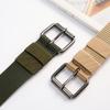 Pants Vintage Nylon Canvas Braided Belt Ladies Dress Strap Weave Waist Band Pin Buckle Waistband