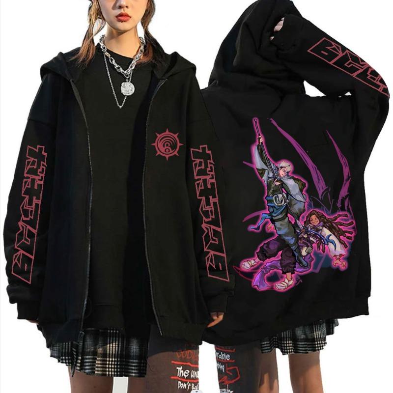 Anime Gachiakuta Jabber Wonger Zanka Zip Up Hoodies Men Women Cartoon Manga Oversized Sweatshirt Men's Zipper Hoodies Jacket