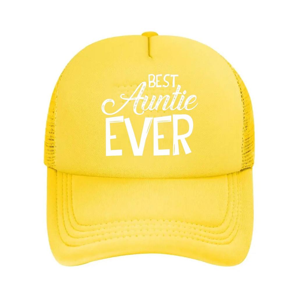Best Auntie Ever Family Love Art Mesh Baseball Cap Casual Hat Outdoor For Womens Unisex FeUnisex