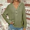 Women's Hoodies Long Sleeve Casual Sweatshirts Pullover Button Tops