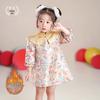 Baby Girl's One-Year Winter Tang Suit Dress with Velvet Crown
