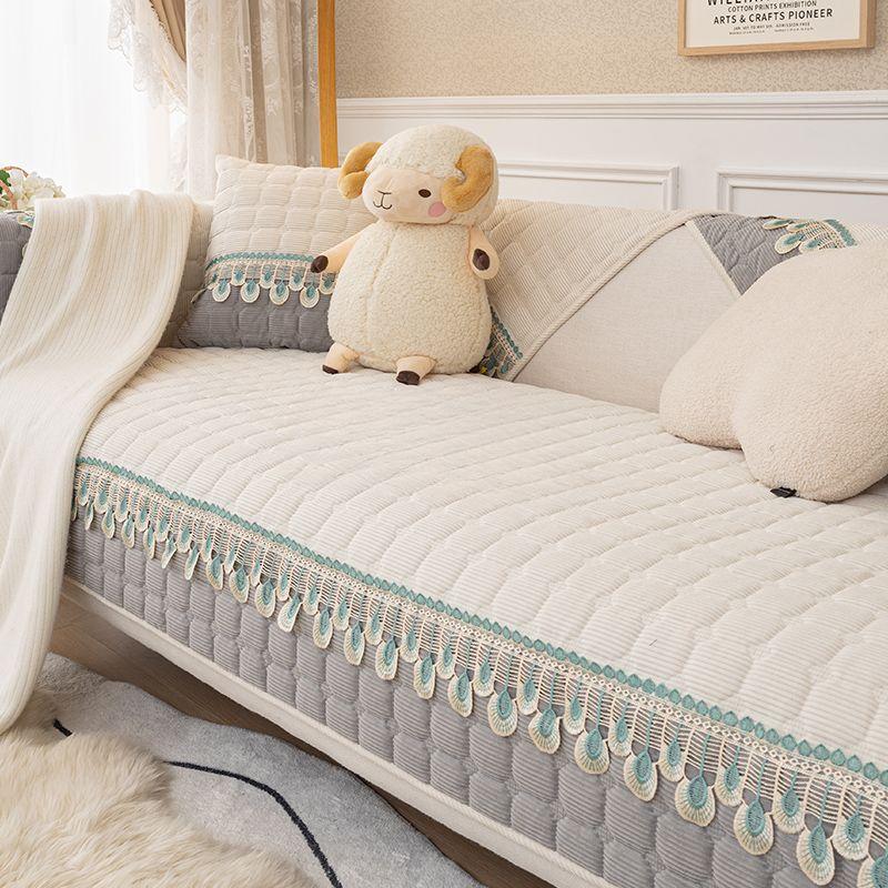 

Осенне-зимняя подушка для дивана, нескользящий плюшевый чехол на сиденье, чехол для дивана, чехол для полотенца на спинку, ткань, вельветовая подушка 90*90cm