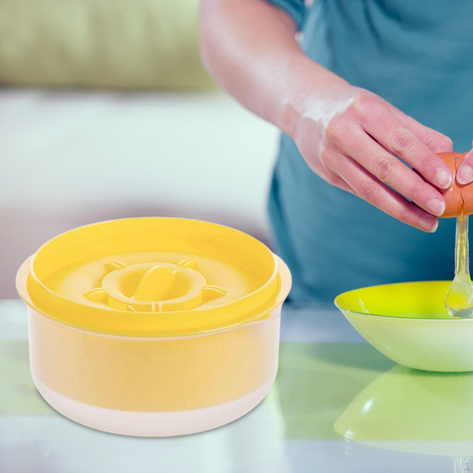 Сепаратор для яиц, экстрактор большой емкости 13x7 см, может обрабатывать 5 яиц, практичные инструменты для выпечки дуршлага жёлтый