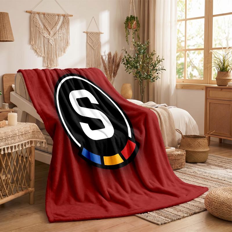 Sparta Prague Print Flannel Blanket Soft Warm Sofa Bed Throw Blanket For Home Office Bedroom