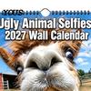 Monthly Schedule Planner 2027 Ugly Animal Selfies Wall Calendar, Funny Farm Photography for Home Practical Family Office Decoration, 12 Month Hanging