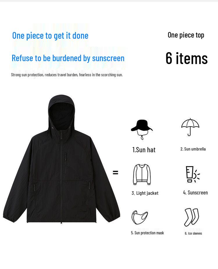 2026 Unisex Double-Opening Hooded Jacket for Couples - High-Quality Outdoor Summer Casual Wear