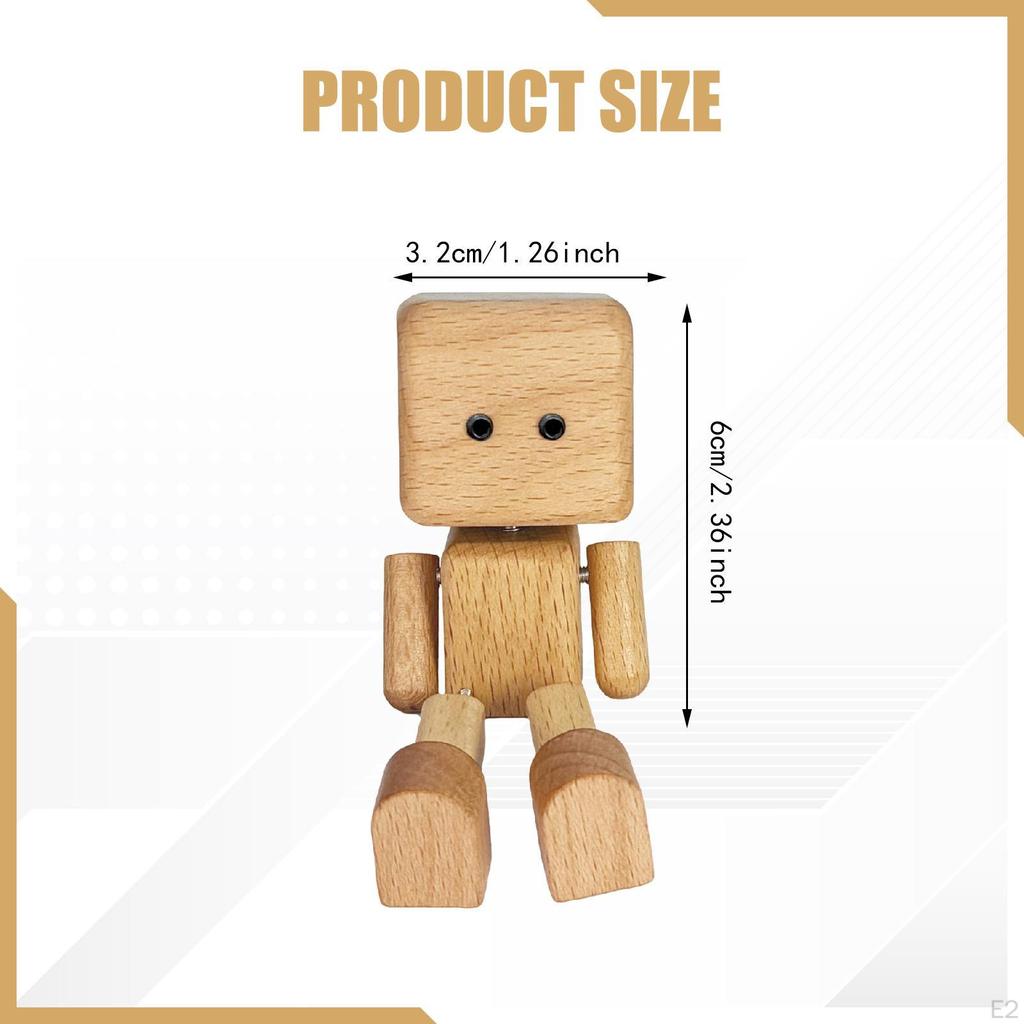Shaking Feet Wooden Doll Accessories for Car Dashboard Decorative Versatile Lightweight Ornament