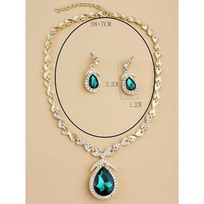 Brand: Shining Diva Fashion Shining Diva Fashion Latest Stylish Design Fancy Crystal Necklace Jewellery Set
