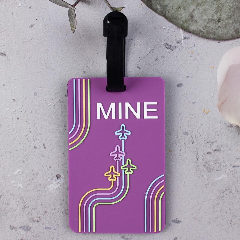 3D Airplane Luggage Tag - PVC Suitcase Identification Card Holder