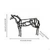 Openwork Horse Sculpture Hollow Metal Equine Figurine Skeletal Frame Animal Ornament