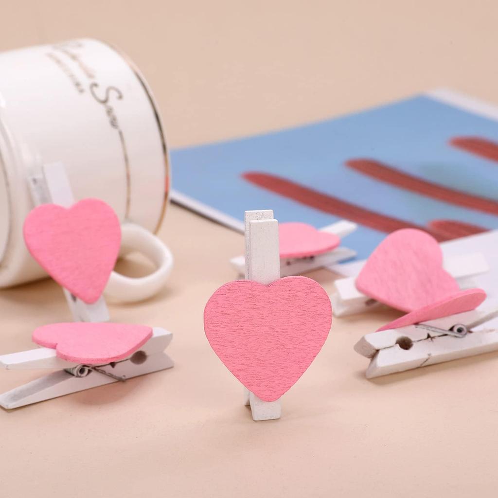 48pcs Small Clothes Pins Baby Shower Clothespin Favors - Clothespins for Crafts Photos Wooden Paper Picture Clips Little Clothes Pins for Hanging