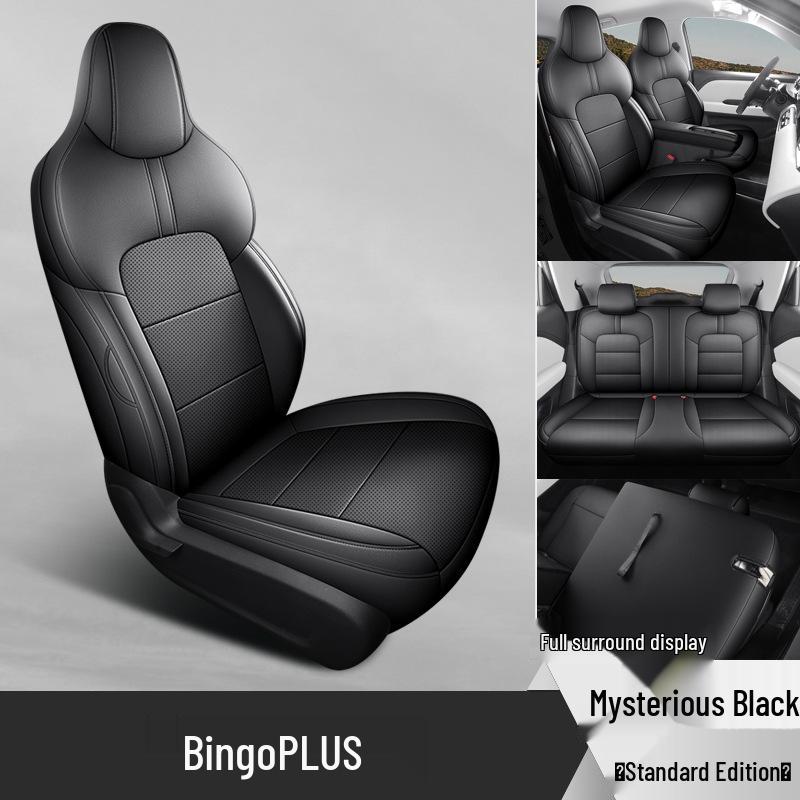 Bingo PLUS Leather Car Seat Cushion - Universal, New Model for All Seasons, Fits Special Cars, 5-Seat