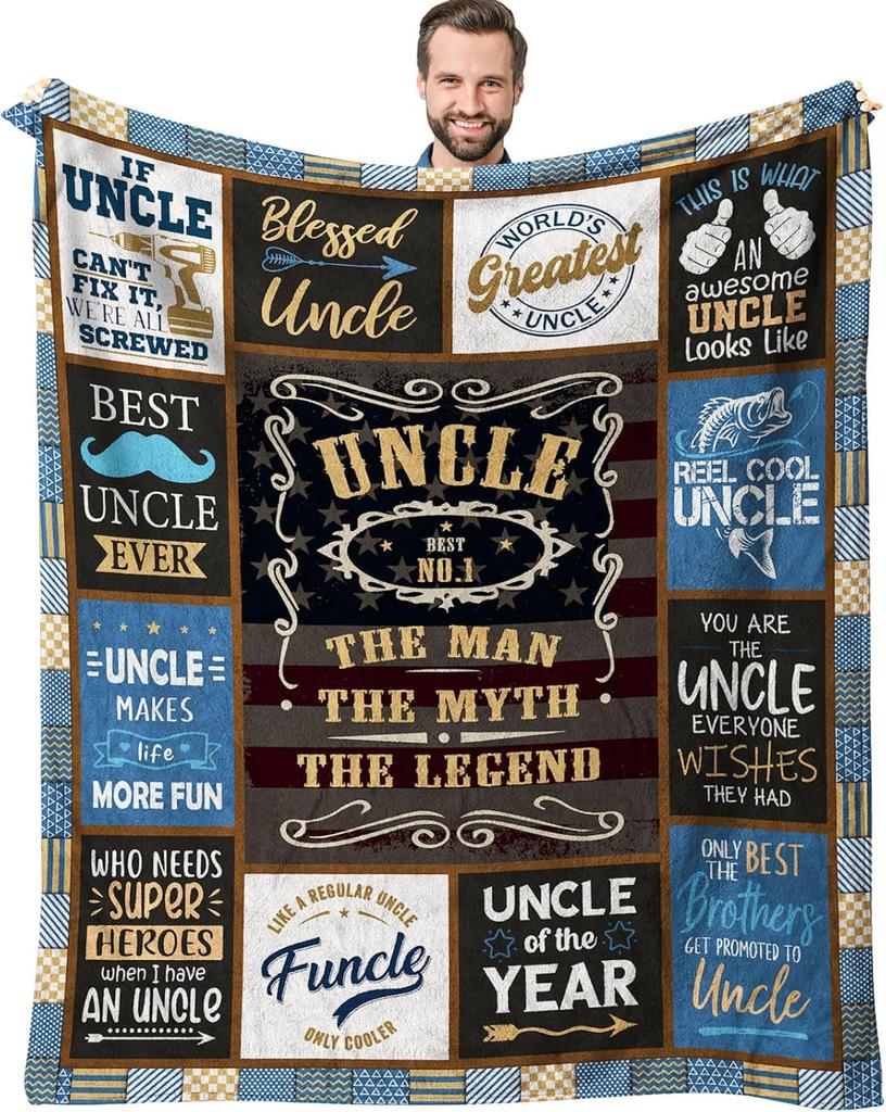 SIKLTY Throw Blanket  X  Perfect Fathers Day  Birthday Gifts for Dad from Kids Ideal Dad Gift Ideas
