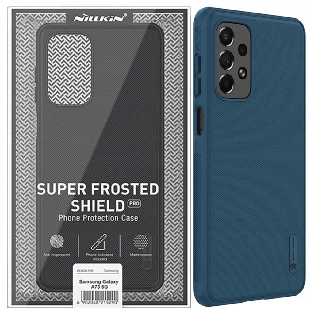 Nillkin Super Frosted Shield Pro Wytrzymałe Etui Pokrowiec Samsung Galaxy A73 Niebieski