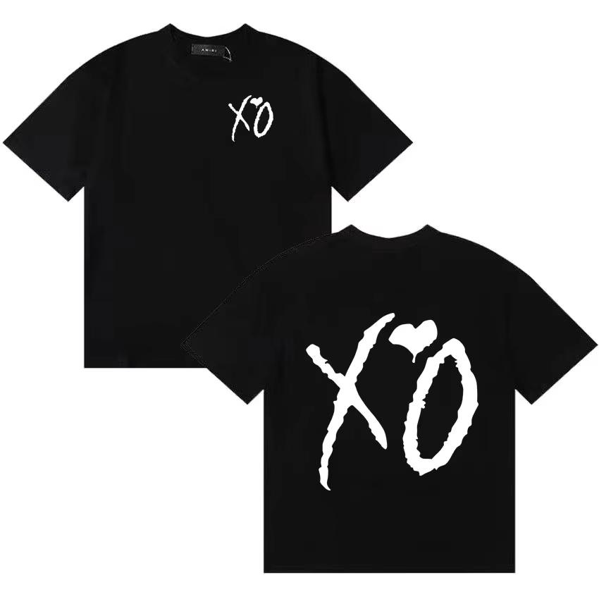 

Новые Хит Продаж The Weeknd Классический Принт Буквами Свободный YK летние хлопковые футболки с коротким рукавом Повседневная с круглым вырезом M