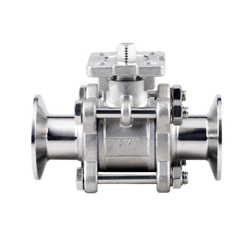 Sanling Sanitary High Platform 3-Piece Clamp Ball Valve