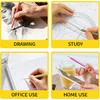 M&G Aurora Series 24 Pack HB Triangular Wood-Cased Pencils, Unsharpened with Erasers, Smooth Writing Break-Resistant Core, 6 Two-Tone Striped Colors
