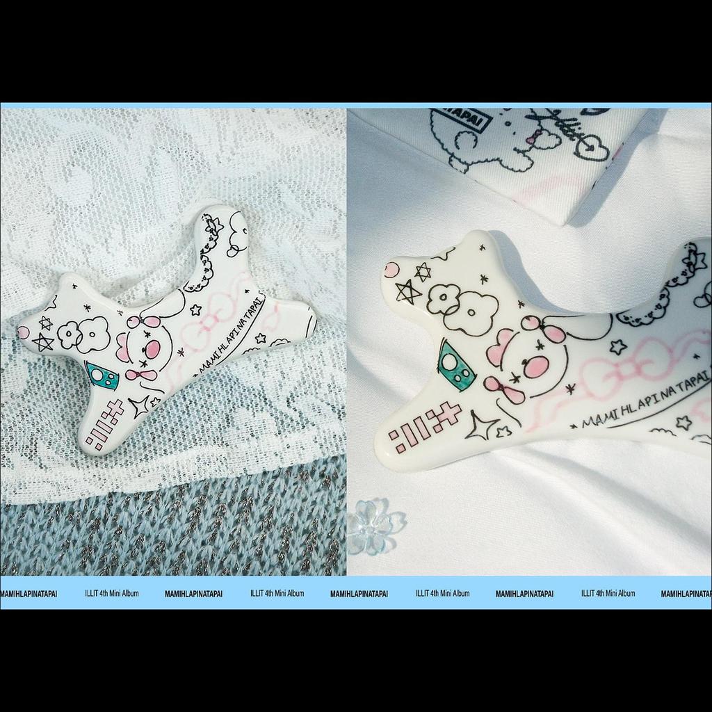 [Pre-order] ILLIT [MAMIHLAPINATAPAI] Gua Sha Keramisch Object ver. + Gratis geschenk