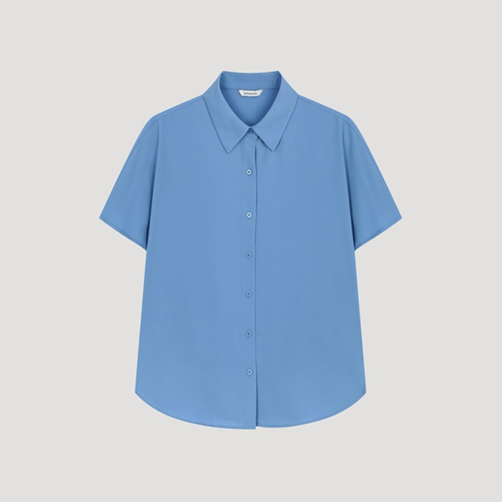 

She S miss базовая легкая рубашка с коротким рукавом SwwSto22030 Bl Blue/55